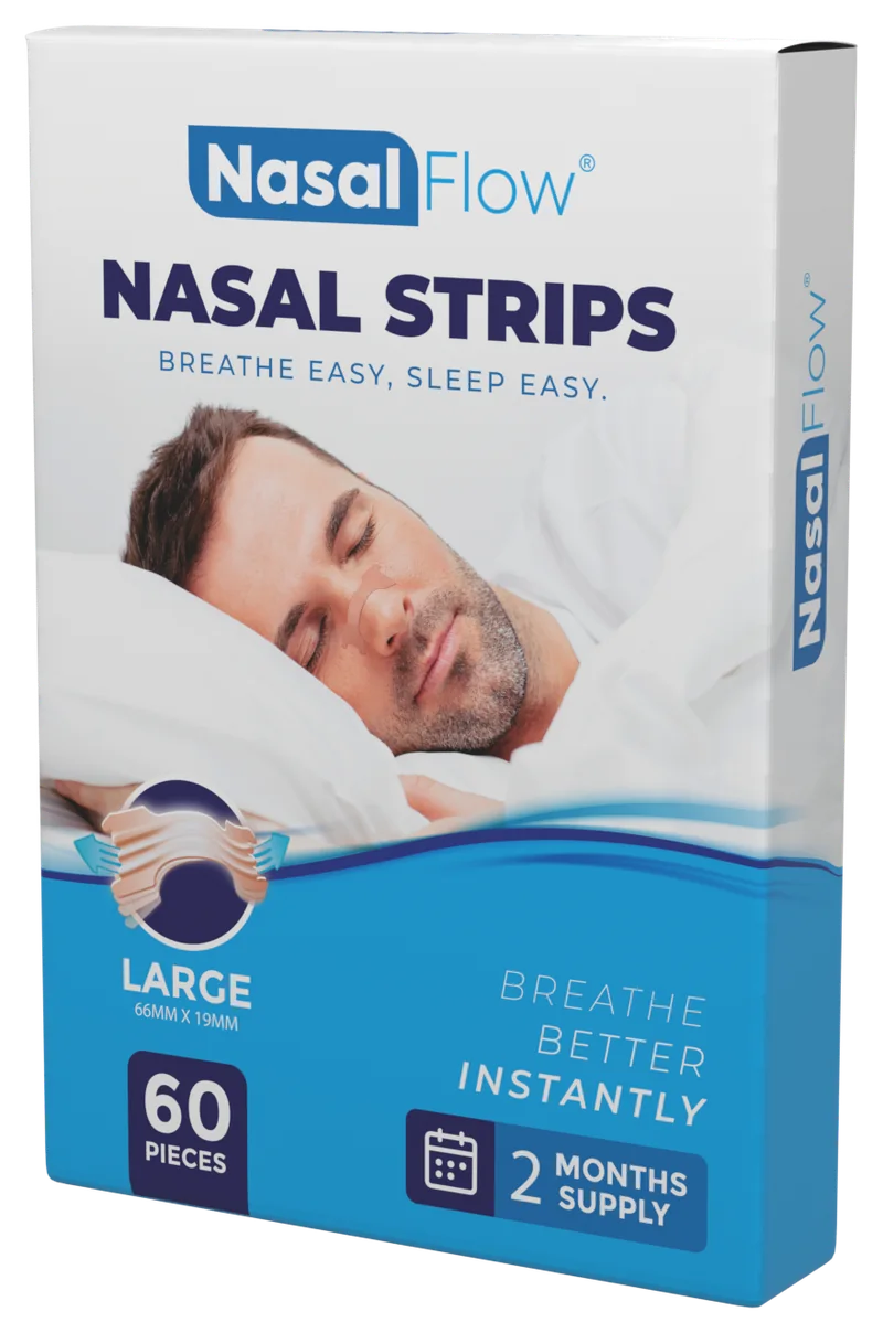 Box of 60 NasalFlow large nasal strips